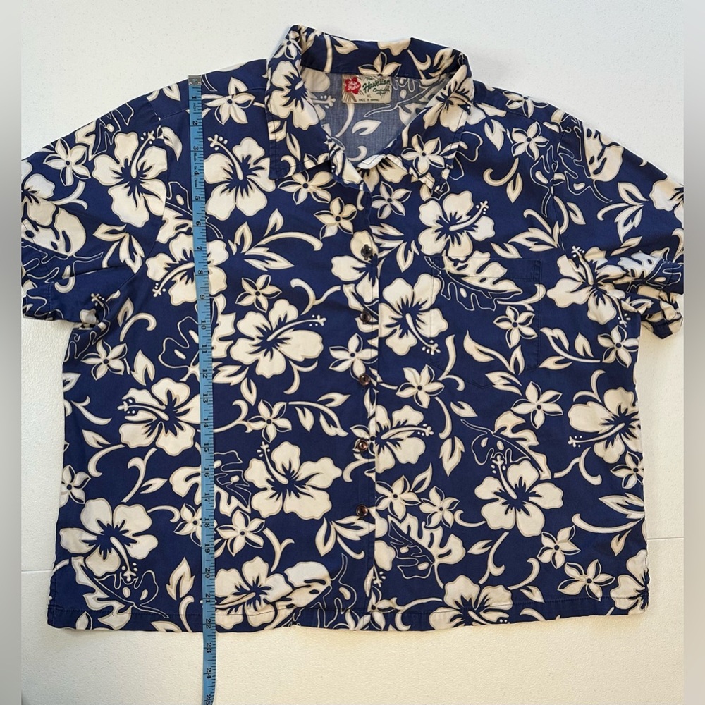Vintage THE Hawaiian Original Hilo Hattie Shirt Womens XL Floral Hibiscus Poplin - Picture 2 of 6